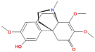 Chemical structure of aknadinine.