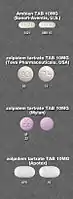 Various zolpidem pills