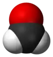 Spacefill model of formaldehyde