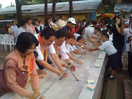 Global Handwashing Day 2008 celebrations with celebrities at City Central School in Cagayan de Oro, Philippines