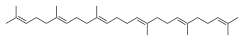Skeletal formula of squalene