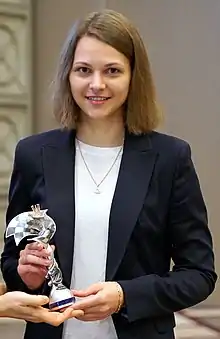 World no. 8 Anna Muzychuk played on board two for Ukraine