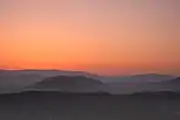 Sunset scenery in Mulan Paddock.