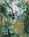 Crosses on Graves, 1947, Oil on paper, 32 x 25 cm..