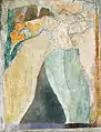 Portrait of Klári Horváth II, 1971–72, Oil on paper laid down on canvas, 61.5 x 47 cm.