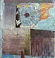Rose Garded with Window II, 1978, Oil on canvas, 54 x 51 cm.