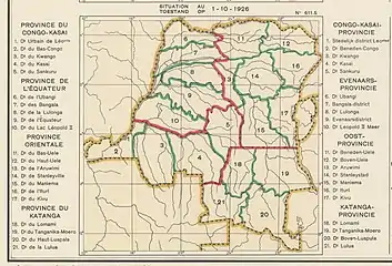 1926 provinces and districts. Some boundary refinements