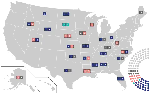 Endorsements by incumbent Republicans in the U.S. Senate.  Endorsed Donald Trump (22)  Endorsed Tim Scott (2) (withdrawn)  No endorsement (15)  Declined to endorse a candidate (10)