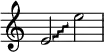 {
\override Score.TimeSignature #'stencil = ##f
\relative c' {
\override Glissando.style = #'trill
e2\glissando e'
}
}