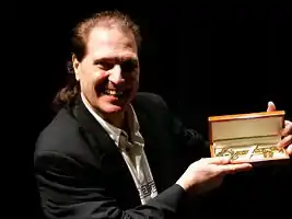Adrian_Baker_with_the_Key_to_the_City_of_Hickory,_NC.jpg