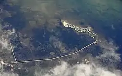 Aerial view of Pine Island and Pine Island Drive