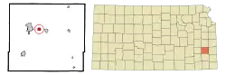 Location within Allen County and Kansas