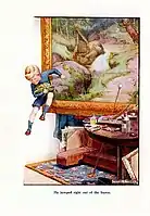 "He Jumped Right Out Of The Frame"Illustration for The Fairy of Old Spain (1912).