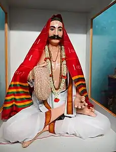 Wooden statue of Gopalakrushna at his residence in Paralakhemundi, made by an artisan who had seen him in real life