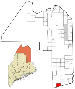 Location of Macwahoc Plantation, Maine