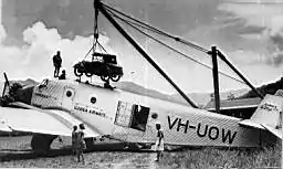 Unloading the Austin 7 at Wau