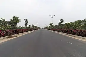 BRTS Lane of Seed Access road, Amaravati during a Sunset.jpg