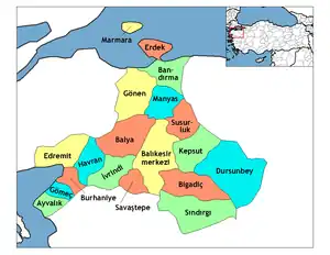 Location within Turkey.