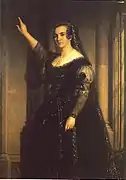 Mrs. Schodel in the Role of Elisabeth Szilágyi, Miklós Barabás, 1852
