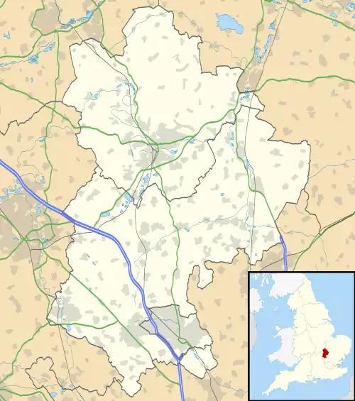 Sandy Heath transmitting station is located in Bedfordshire