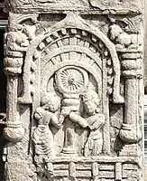 Adoration of the wheel of the Law (plaster copy).