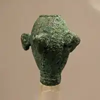 Bronze mace head with 4 ram heads, Siba Culture, 1900-1400 BC. Probably derived from the Seima-Turbino culture.
