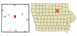 Location of Allison, Iowa