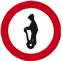 B 30a: No entry to persons on personal transporters