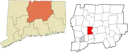Hartford's location within the Capitol Planning Region and the state of Connecticut