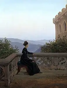 Carl Gustav Carus: - Woman on the Balcony, 1824