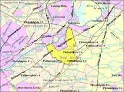 Census Bureau map of Burlington Township, New Jersey