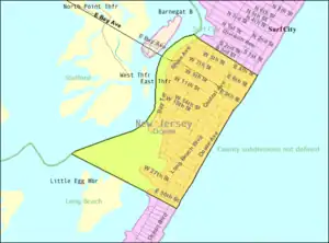 Census Bureau map of Ship Bottom, New Jersey