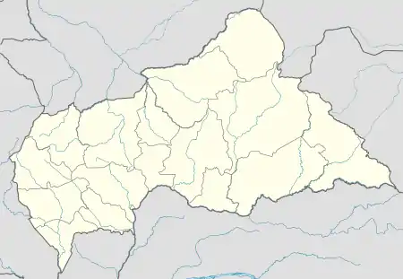 Map showing the location of Chinko