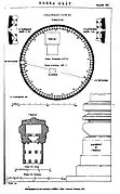 Plan, giving the outer diameter as 130 feet