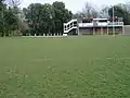 Chichester Rugby Football Club clubhouse, located in the park
