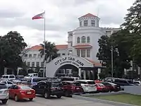 The San Juan Government Center along Pinaglabanan Street corner Doctor P. A. Narciso Street in Barangay Corazon de Jesus