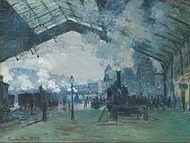 Arrival of the Normandy Train, Gare Saint-Lazare, 1877, The Art Institute of Chicago, a part of Monet's Gare Saint-Lazare series.