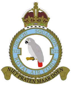 Badge of Royal Netherlands Air Force 322 Squadron