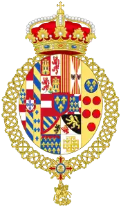 Prince Alfonso's arms as titular heir to the throne 1886-1894