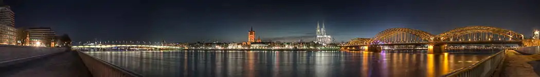 Hohenzollern Bridge at night