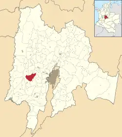 Localization in Cundinamarca, in Colombia