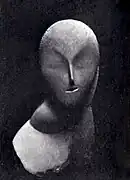 Constantin Brâncuși, 1912, Une Muse, plaster, 45.7 cm, Armory Show postcard. Exhibited: New York, Armory of the 69th Infantry (no. 618); The Art Institute of Chicago (no. 26) and Boston, Copley Hall (no. 8), International Exhibition of Modern Art, February–May 1913