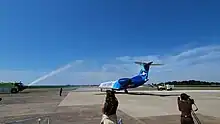 Contour Airlines inaugural flight from Owensboro to Chicago O'Hare on August 1st, 2023