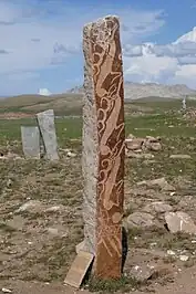 Deer stones are often associated with Khövsgöl LBA burials. Probably c.1400-1000 BCE.