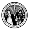 Logo of the shrine, showing the Virgin and Saint Roch