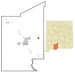 Location of White Sands, New Mexico