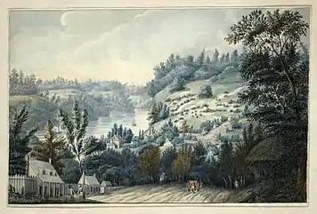 "Queenstown, Upper Canada on the Niagara, by Edward Walsh, circa 1803-1807