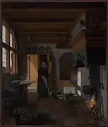 Kitchen Interior, c. 1665 by Emanuel de Witte