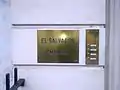 Plaque outside the embassy
