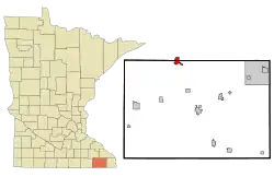 Location of Chatfield, Minnesota (Fillmore County)